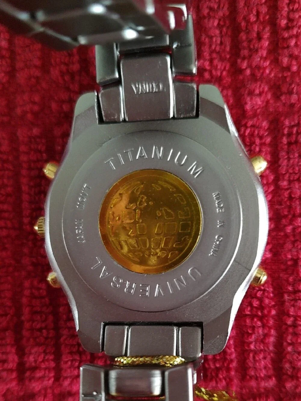 Titanium Two-Tone Silver and Gold Men's Chronograph Watch